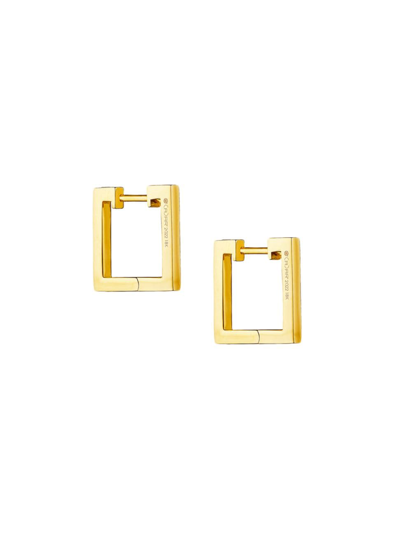 Shop Cadar Women's Foundation 18k Yellow Gold Square Hoop Earrings
