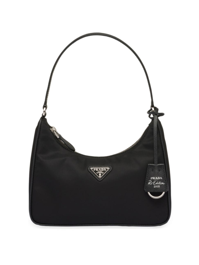 Shop Prada Women's Re-edition 2005 Re-nylon Mini Bag In Black