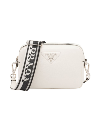 Shop Prada Women's Medium Leather Bag In White