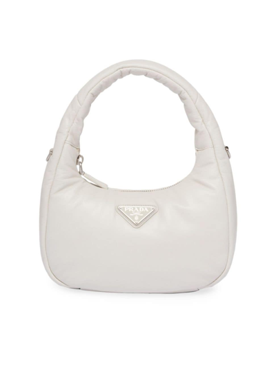 Shop Prada Women's Soft Padded Nappa Leather Mini Bag In White