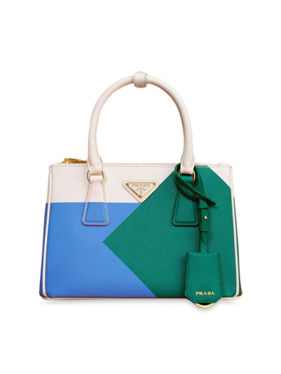 Shop Prada Women's Small  Galleria Saffiano Special Edition Bag In Blue