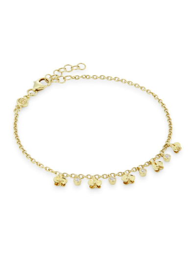 Shop Onirikka Women's Kidea 18k Yellow Gold, Enamel & 0.06 Tcw Diamonds Charm Bracelet