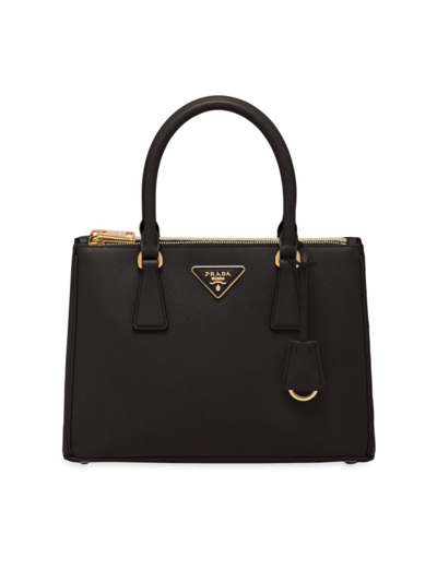 Shop Prada Women's Medium Galleria Saffiano Leather Bag In Black
