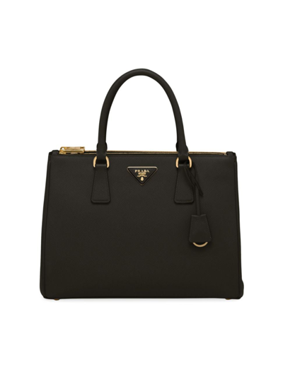 Shop Prada Women's Large Galleria Saffiano Leather Bag In Black