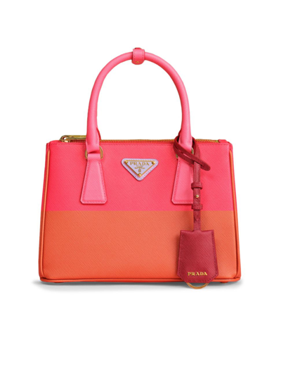 Shop Prada Women's Small Galleria Saffiano Special Edition Bag In Orange
