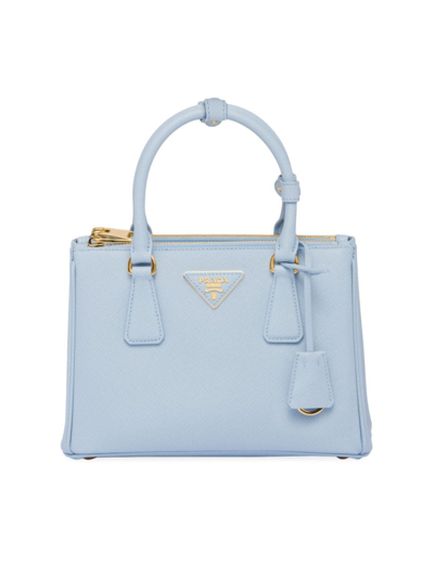 Shop Prada Women's Small Galleria Saffiano Leather Bag In Blue