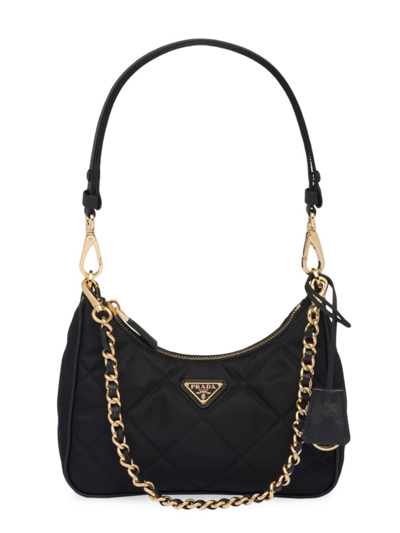 Shop Prada Women's Re-nylon Mini Bag In Black