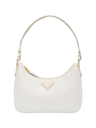 Shop Prada Women's Re-edition Saffiano Leather Mini Bag In White