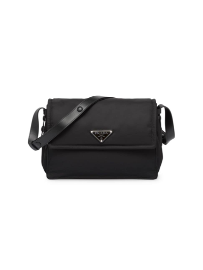 Shop Prada Women's Medium Padded Re-nylon Shoulder Bag In Black