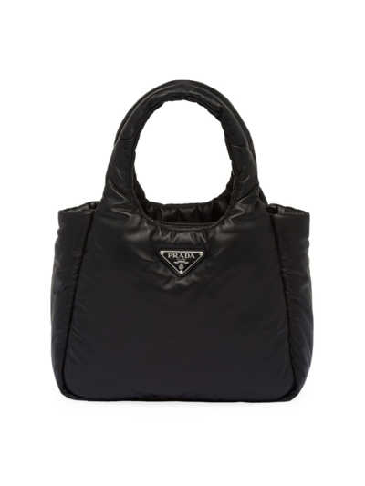 Shop Prada Women's Medium Padded  Soft Nappa Leather Bag In Black