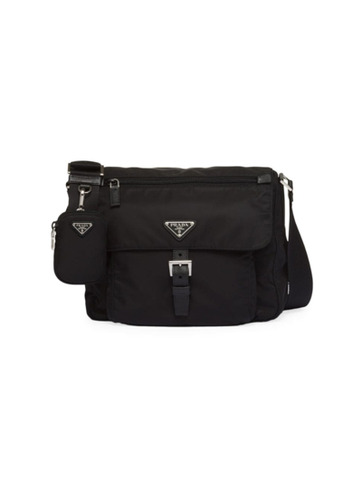 Shop Prada Women's Re-nylon Shoulder Bag In Black
