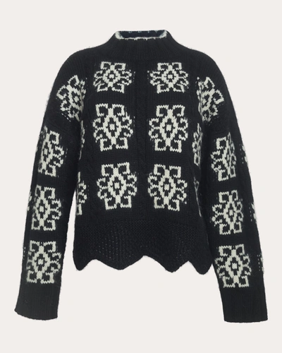 Shop Eleven Six Women's Sienna Mock Neck Sweater In Black/ivory