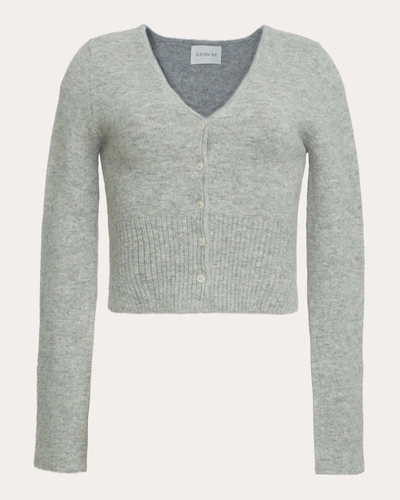 Shop Eleven Six Women's Jenni Fitted Cropped Cardigan In Grey