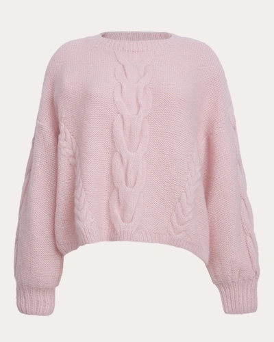 Shop Eleven Six Women's Vaida Cable Knit Sweater In Pink