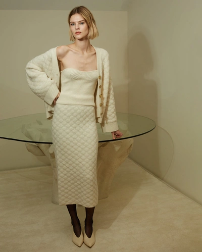 Shop Eleven Six Women's Ayde Textured Sweater Skirt In White