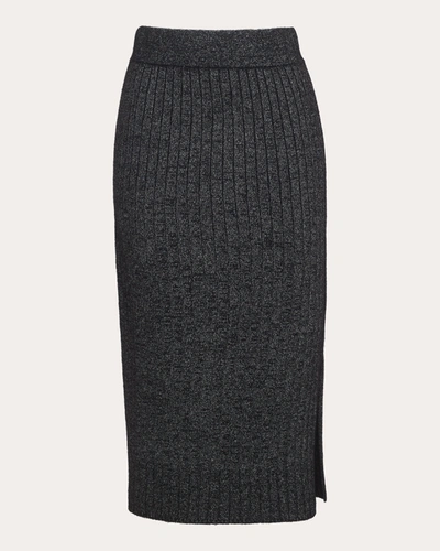 Shop Eleven Six Women's Zoe Ribbed Sweater Skirt In Black/silver