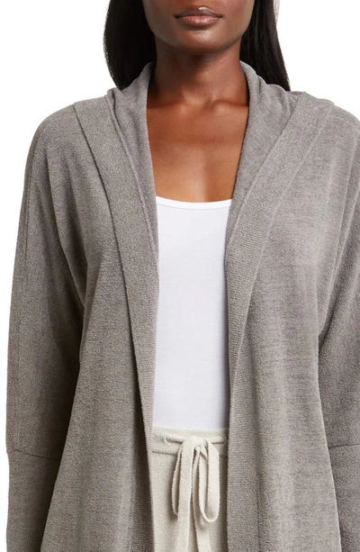 Shop Barefoot Dreams Cozychic™ Lite® Hooded Cocoon Cardigan In Graphite