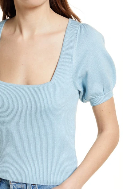 Shop French Connection Jaida Puff Sleeve Sweater In Forget Me Not