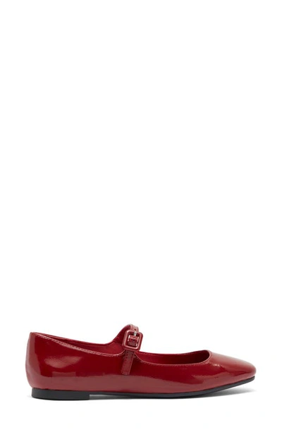 Shop Steve Madden Caddie Mary Jane Flat In Red Patent