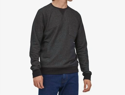 Shop Patagonia Mahnya Fleece Crewneck Sweatshirt In Black