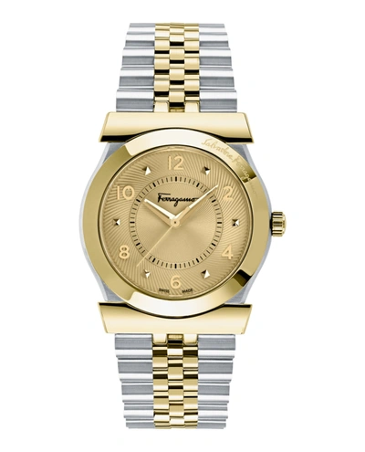 Shop Ferragamo Vega Bracelet Watch In Gold