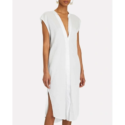 Shop Enza Costa Sleeveless V-neck Dress In White