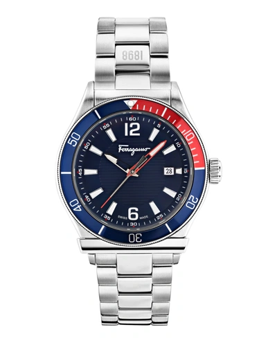 Shop Ferragamo 1898 Sport Bracelet Watch In Blue