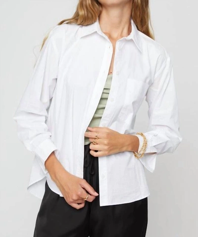 Shop Sans Souci Collared Button Down Shirt In White