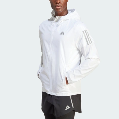Shop Adidas Originals Men's Adidas Own The Run Jacket In White