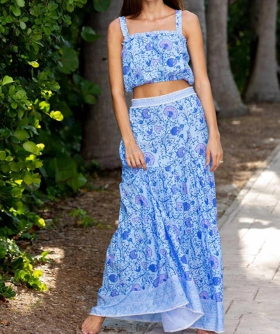 Bindu Celeste Cropped Top In Blue In Blue