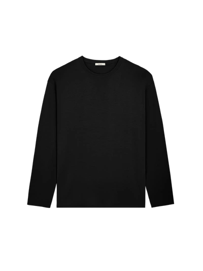 Shop Pangaia Regenerative Merino Wool Sweater In Black