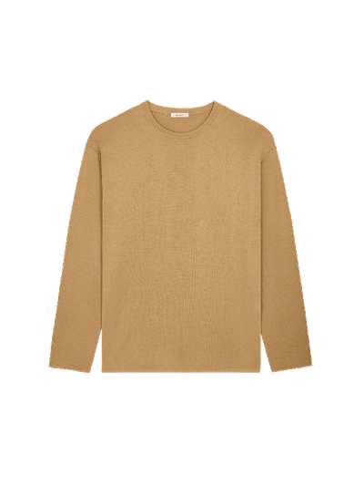 Pangaia Regenerative Merino Wool Oversized Sweater In Camel