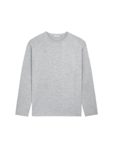 Shop Pangaia Regenerative Merino Wool Sweater In Grey Marl
