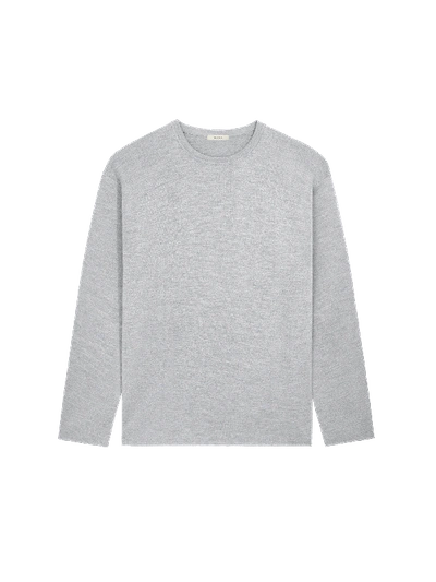 Pangaia Regenerative Merino Wool Oversized Sweater In Grey Marl