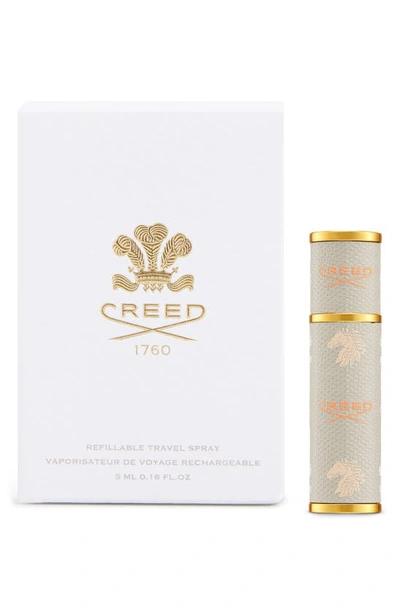 Creed Leather Refillable Travel Atomizer Beige, 0.16 Oz. In Light Grey