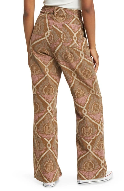 Shop Honor The Gift Faux Leather Zip Hem Pants In Multi