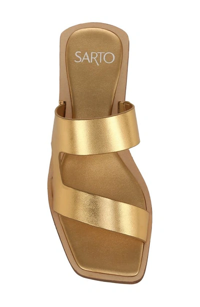 Sarto By Franco Sarto Emily Slide Sandal In Gold