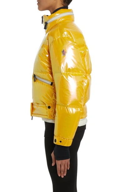 Shop Moncler Biche Down Puffer Jacket In Yellow