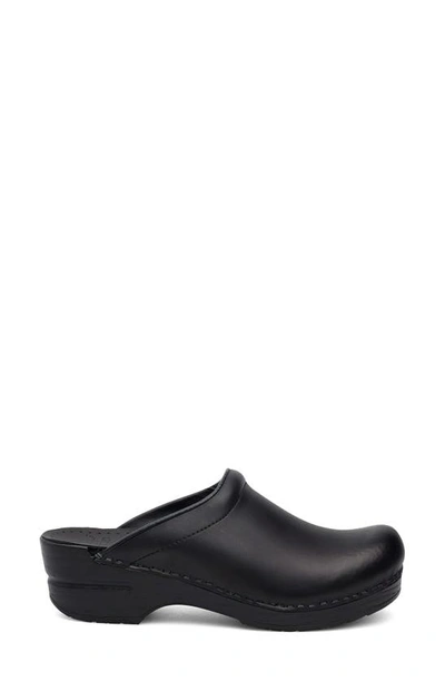 Shop Dansko 'sonja' Oiled Leather Clog In Black Cabrio