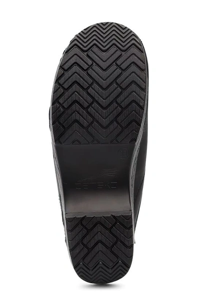 Shop Dansko 'sonja' Oiled Leather Clog In Black Cabrio