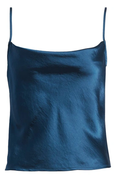Shop Open Edit Cowl Neck Camisole In Blue Aurora