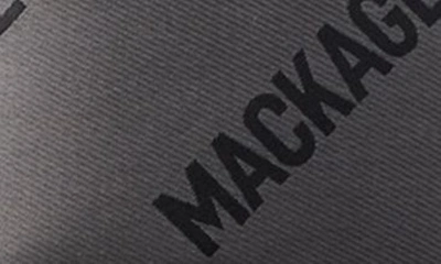 Shop Mackage Kids' Leland Logo Jacquard Hooded 800 Fill Power Down Ski Jacket In Carbon