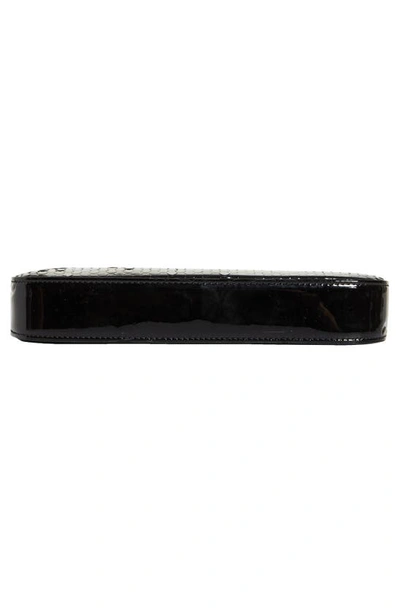 Shop Christian Louboutin Loubila Snakeskin Embossed Leather Shoulder Bag In Cm53 Black/ Black