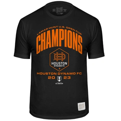 Shop Retro Brand Original   Black Houston Dynamo Fc 2023 Lamar Hunt U.s. Open Cup Champions T-shirt
