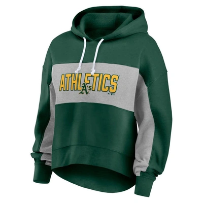 Shop Fanatics Branded Green Oakland Athletics Filled Stat Sheet Pullover Hoodie