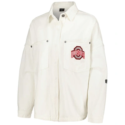 Shop Hype And Vice White Ohio State Buckeyes Multi-hit Hometown Full-snap Jacket