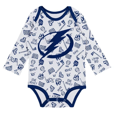 Shop Outerstuff Infant White Tampa Bay Lightning Dynamic Defender Long Sleeve Bodysuit