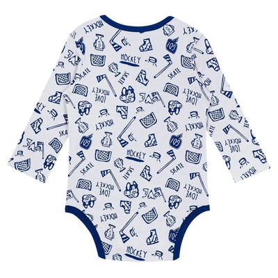 Outerstuff Infant White Tampa Bay Lightning Dynamic Defender Long Sleeve Bodysuit In White