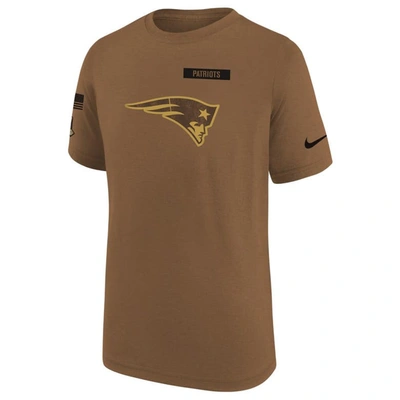 Shop Nike Youth   Brown New England Patriots 2023 Salute To Service Legend T-shirt