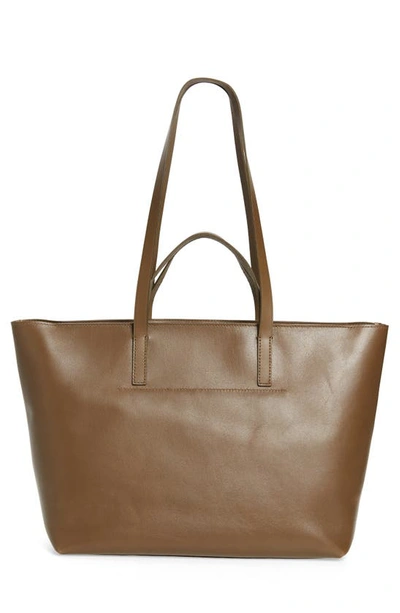 Shop Madewell The Zip Top Essential Tote In Burnt Olive